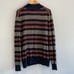 Telluride Clothing Company Striped Cotton Quarter Zip Sweater Size Large