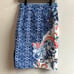 Anthropologie Moulinette Soeurs Blue Floral Pencil Skirt Side Split Women Size 2