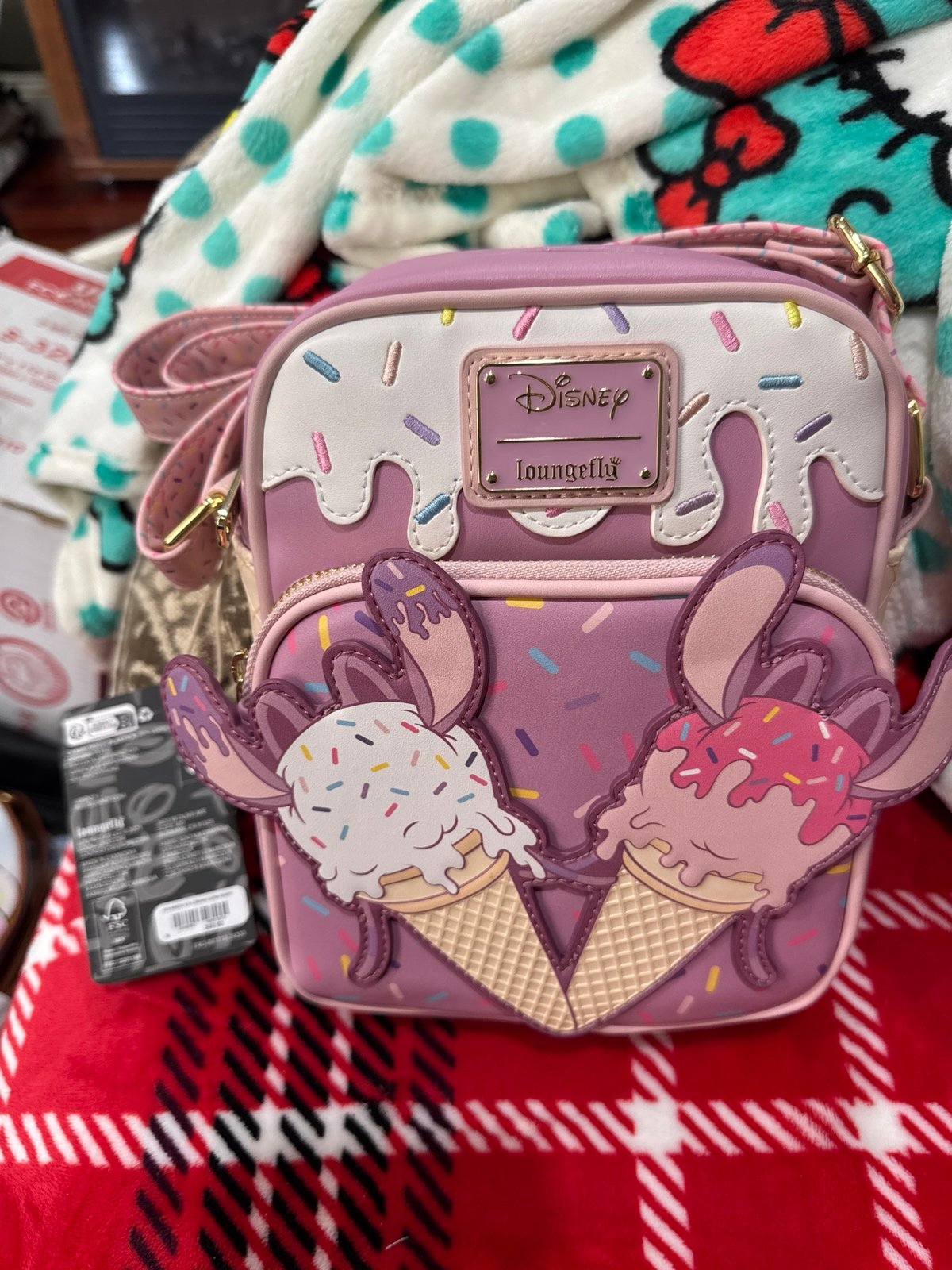 Loungefly Disney Lilo & Stitch Angel Ice Cream Crossbody and Coin Pouch BNWT