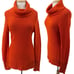 Banana Republic Turtleneck Sweater Wool Blend Textured Ribbed Orange Womens M