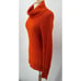 Banana Republic Turtleneck Sweater Wool Blend Textured Ribbed Orange Womens M