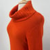 Banana Republic Turtleneck Sweater Wool Blend Textured Ribbed Orange Womens M