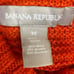 Banana Republic Turtleneck Sweater Wool Blend Textured Ribbed Orange Womens M