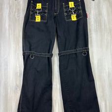 Tripp NYC Rave Jeans Size 15 Women's Chain Black Gothic Punk Y2K Daang Goodman