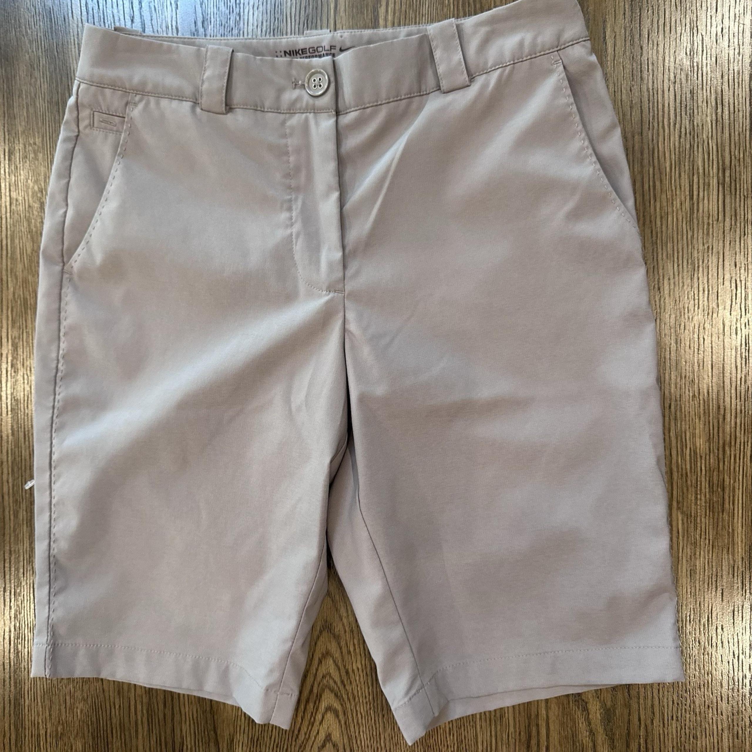 Nike Golf Dri-Fit Tour Performance Shorts Beige Size 4 Women's Casual
