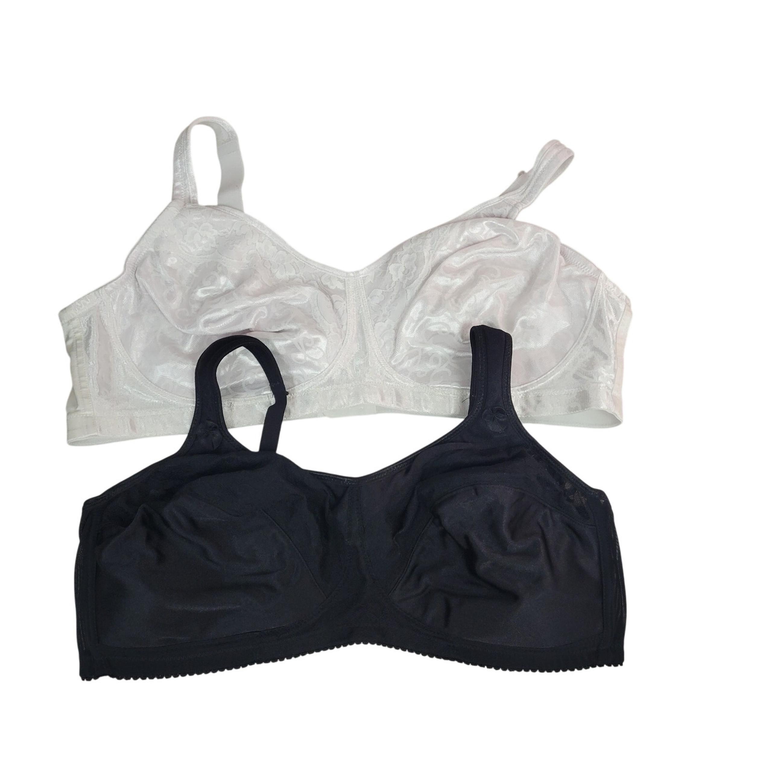 Comfort Choice 48c Set of 2 Full Coverage Bra's Black/White