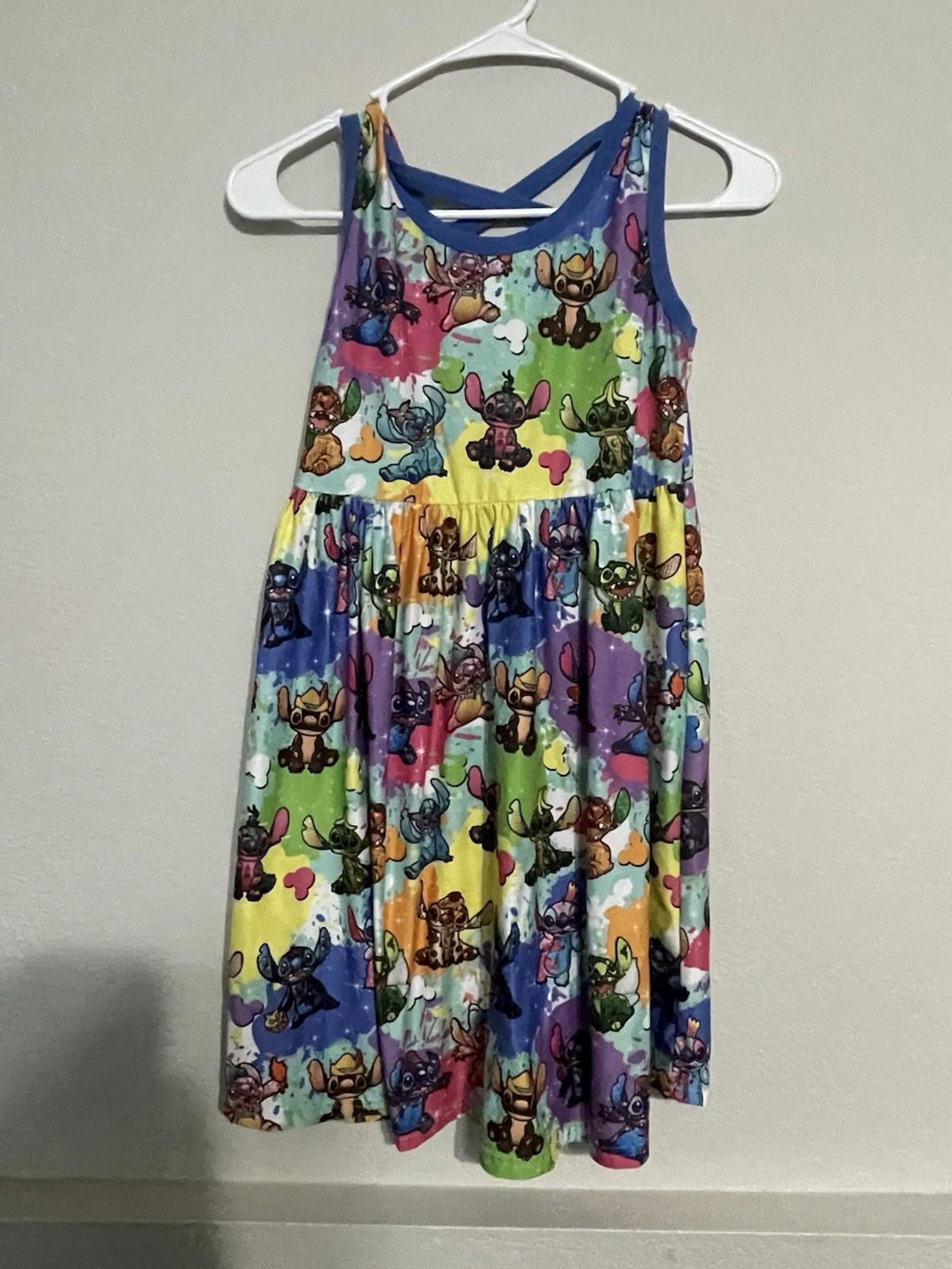 Enchanted Dress Shop Disney Stitch Girl Multicolor Dress Size 8