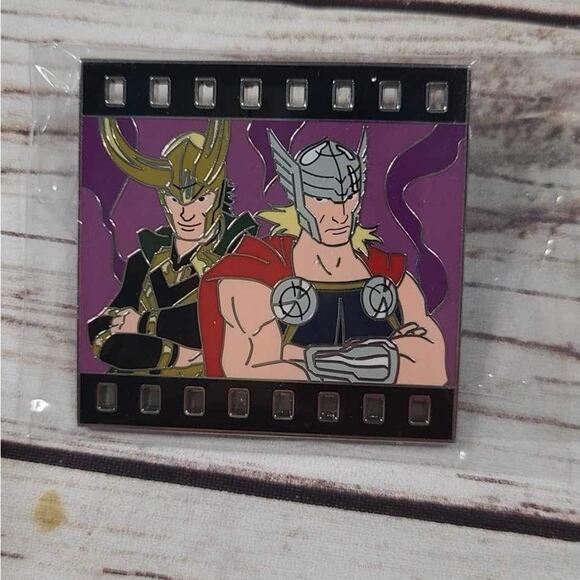 Disney Marvel pin Thor and Loki film strip