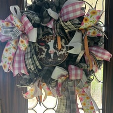 Wreaths for Front Door, Hey Yall Handmade 22”