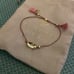 Kendra Scott Everlyne Dichroic Glass Pink Threaded Friendship Bracelet NWOT