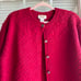 Vintage red handknit cardigan sweater