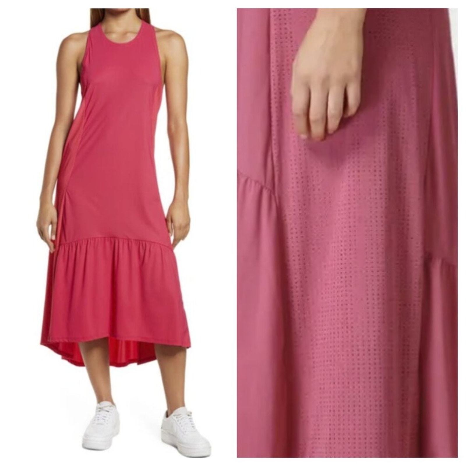 Sweaty Betty Women's Ace Racerback Midi Dress Tayberry Pink Size S