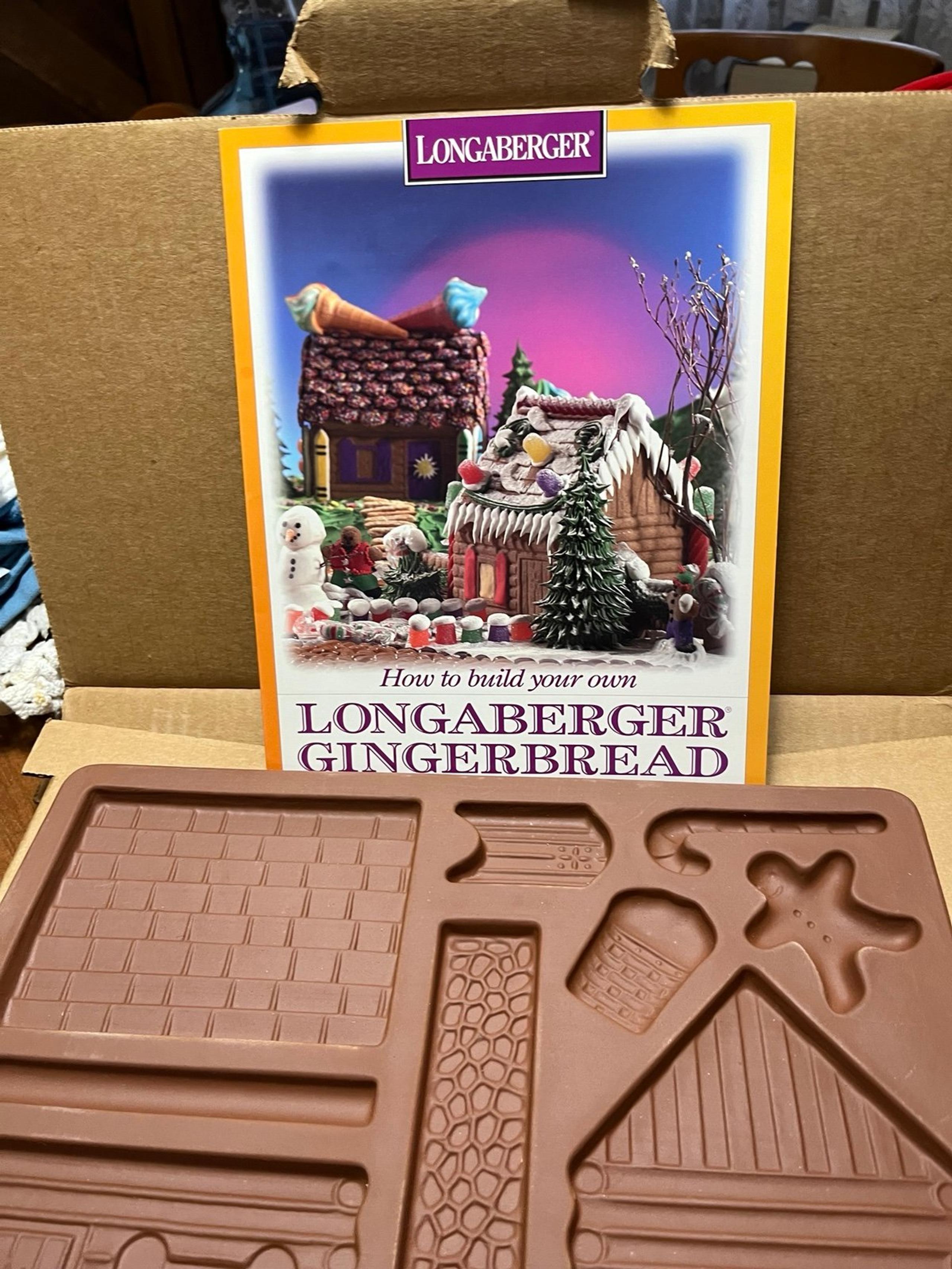 Longaberger pottery Gingerbread Country Cabin Mold New