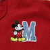 Vintage 80s Disney Mickey Mouse embroidered fleece zip up hooded sweatshirt M