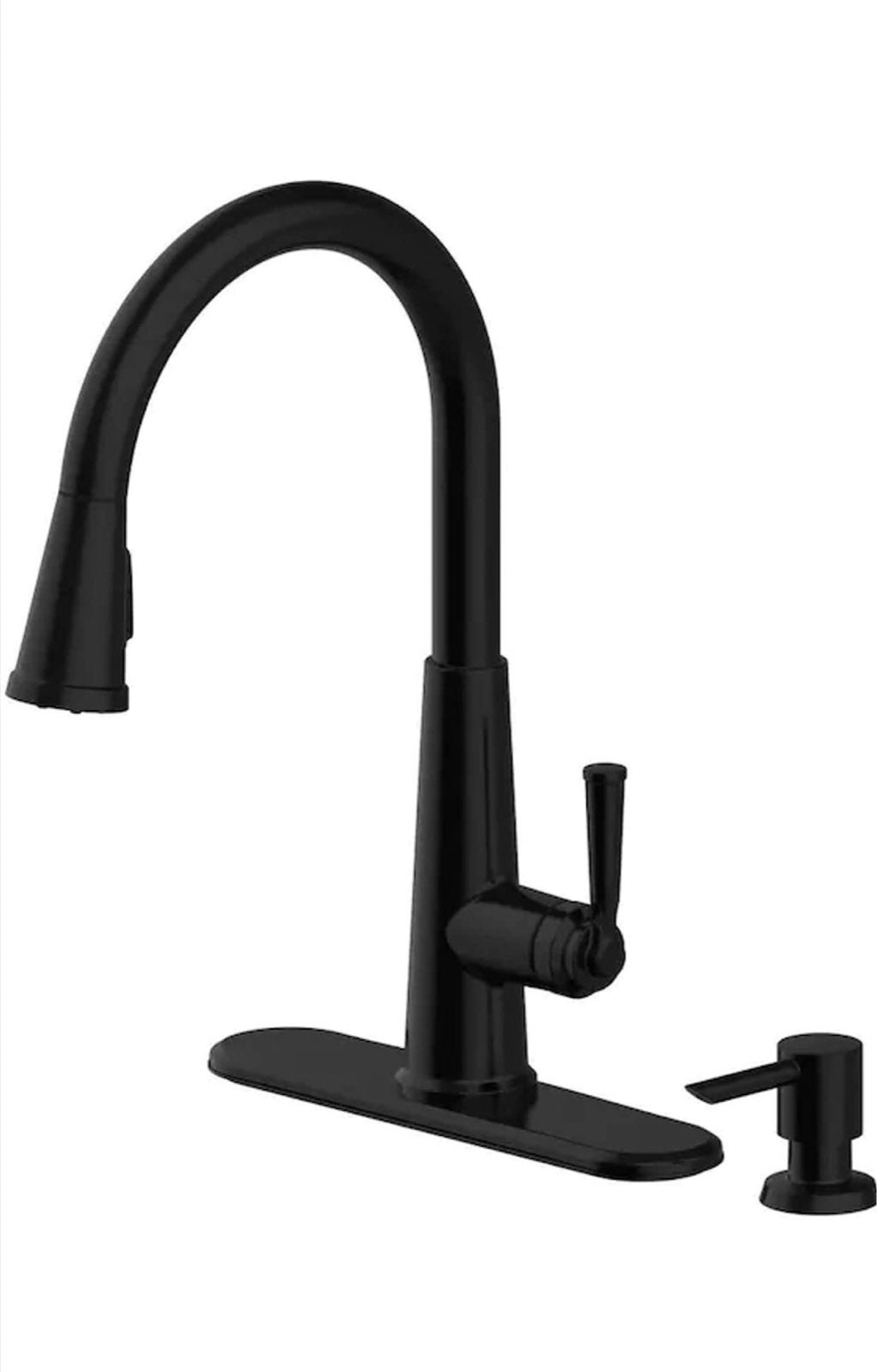 Allen x roth Matte Black Pull doen handle kitchen faucet