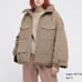 White mountaineering x uniqlo oversized hybrid down parka jacket size Large