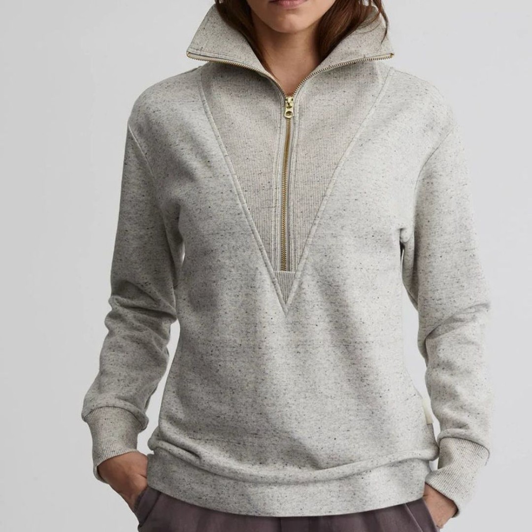 Varley Clearwood Half Zip Gray Fleck Size medium