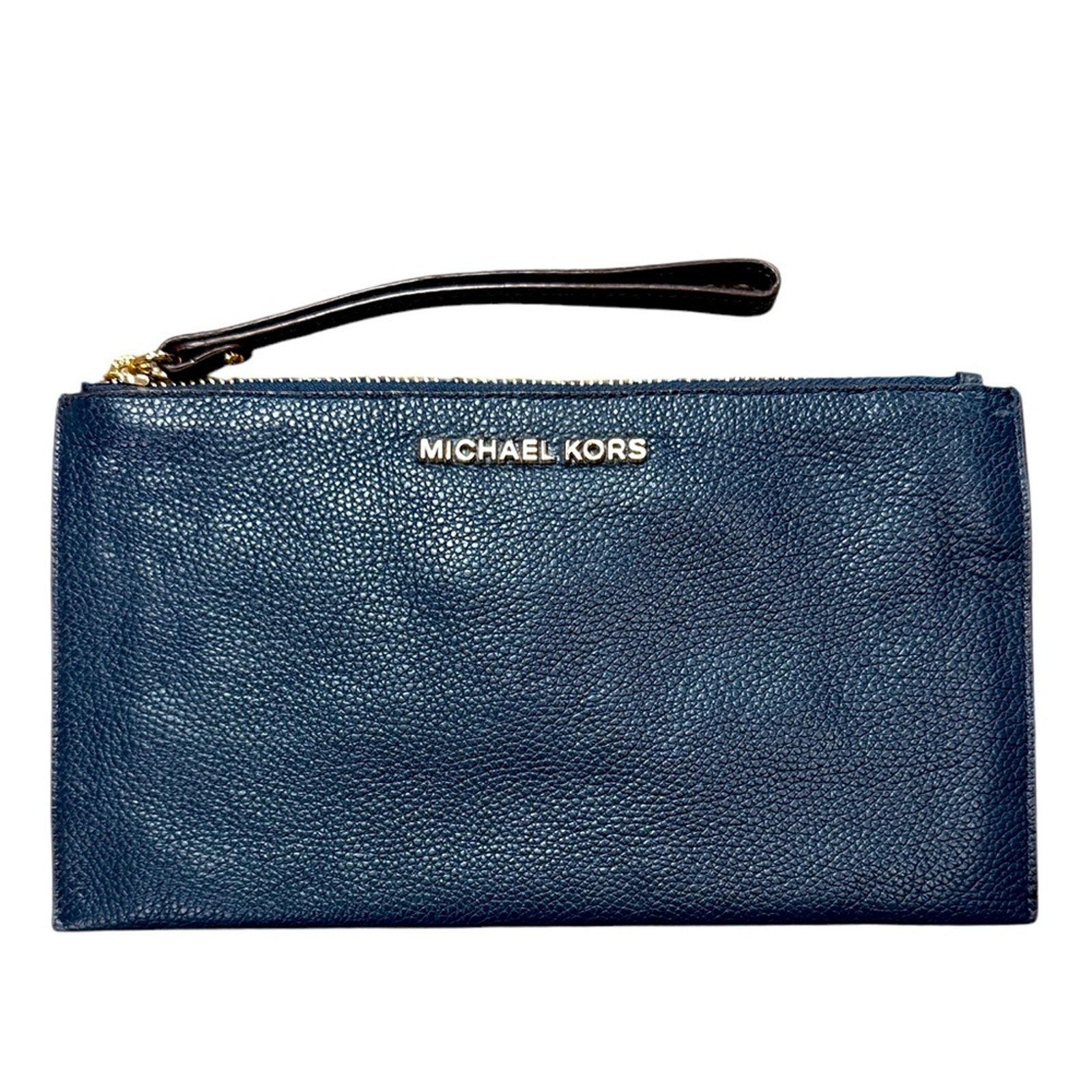 Michael Kors Navy Blue Leather Wristlet