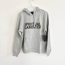 NEW Spiritual Gangster Classic Cotton Hoodie Athleisure Loungewear Gray Size S