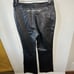 vtg HARLEY DAVIDSON motorycle pants 30”X29” black leather Y2K bootcut sz 4
