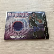 De’Aaron Fox Rookie Remembrance Patch