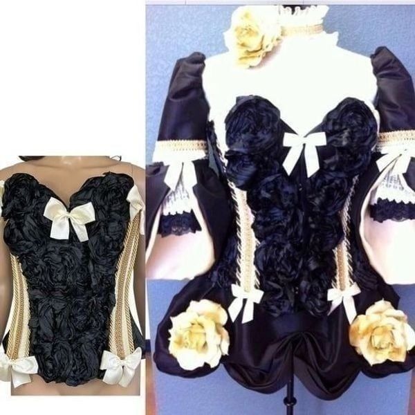 Sew She Said Costume Marie Antoinette corset bustier masquerade ball costume S