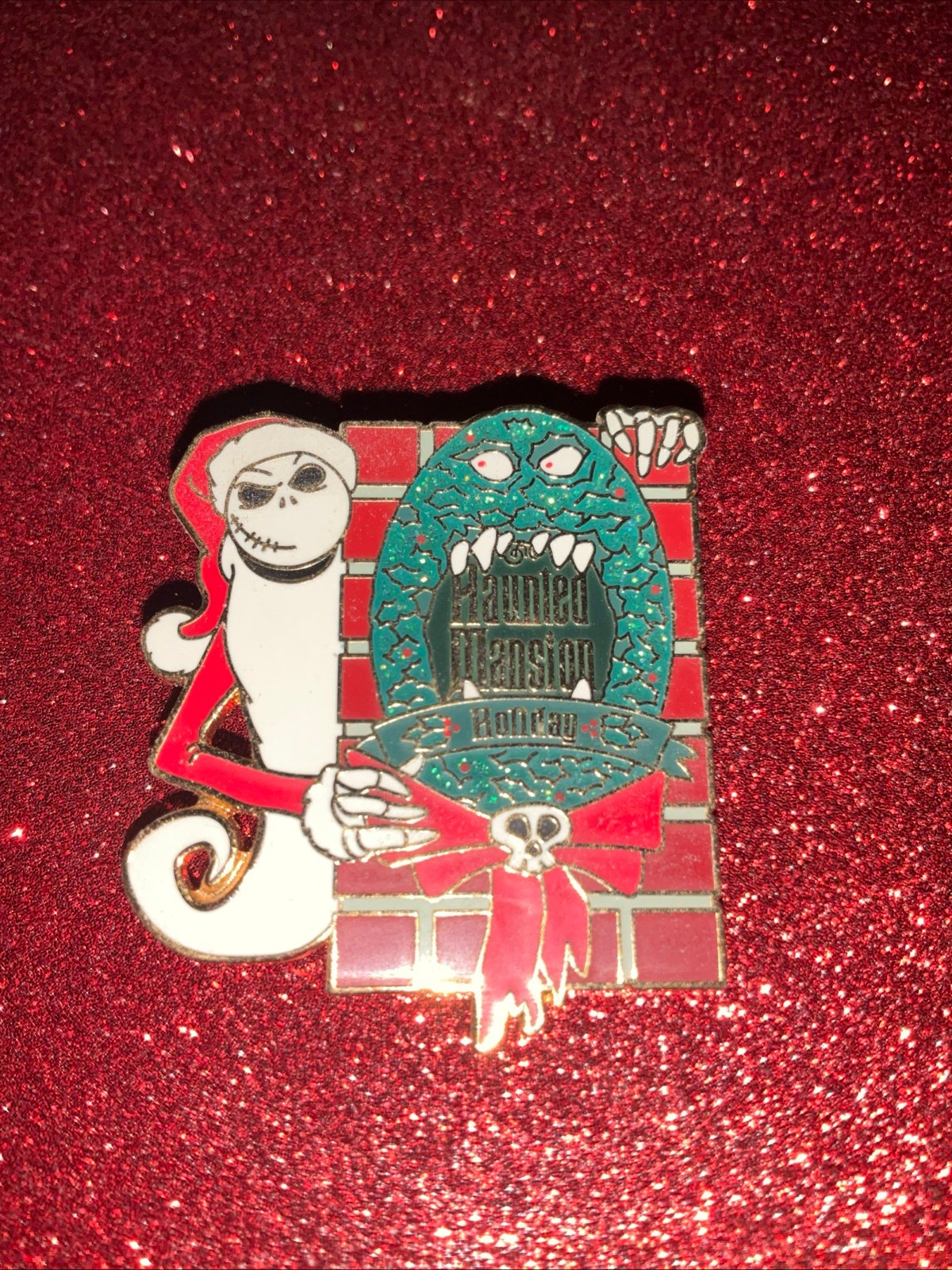 2008 Disney Pin Nightmare Christmas Haunted Mansion Holiday Santa Jack Wreath