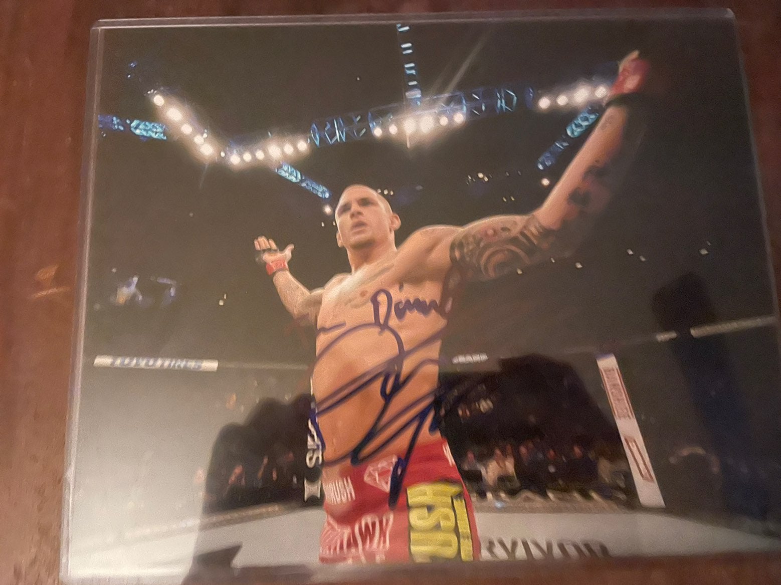 Autograohed dustin porier picture