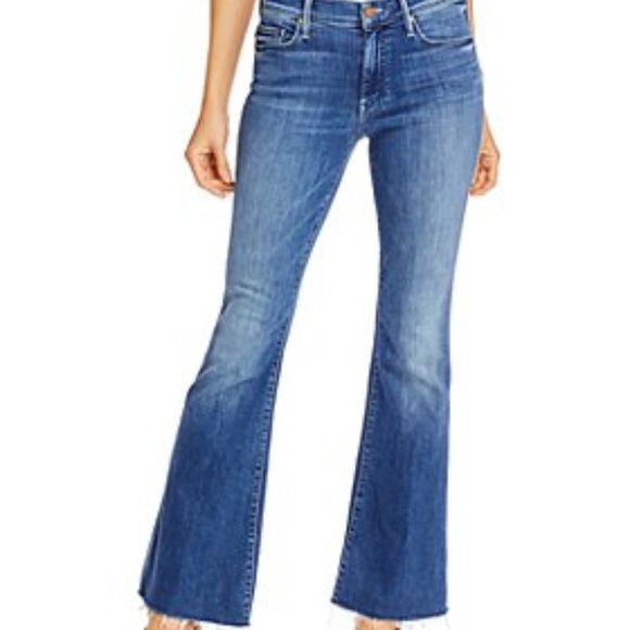 7 for all mankind low waist crop bootcut raw hem jeans