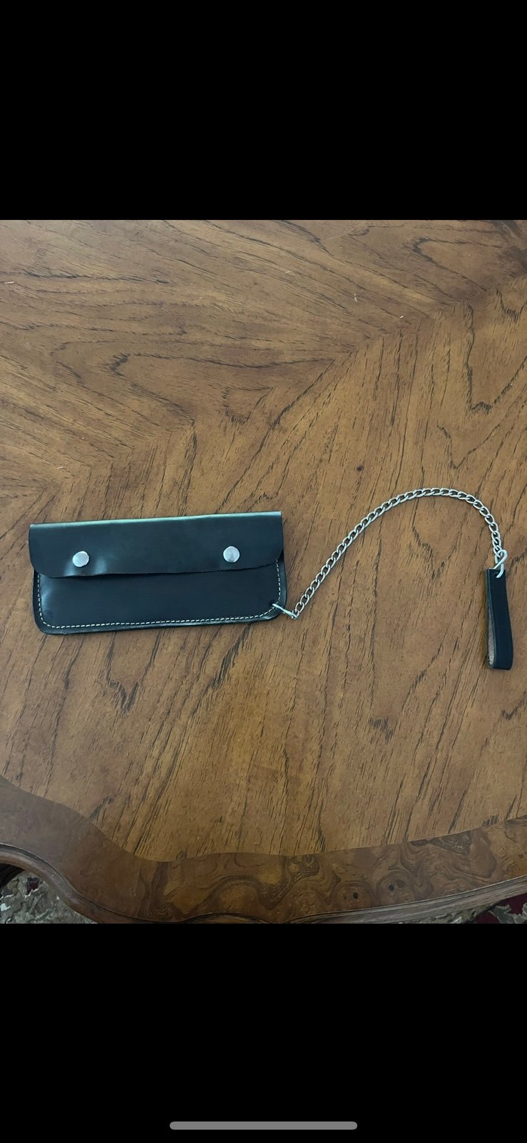 Vintage Black Leather Wallet with Chain. Total 80s/90s grunge/punk vibes!
