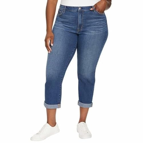 Gloria Vanderbilt 8 Jeans Rolled Cuff Boyfriend Relaxed Fit Denim Mid rise Pants