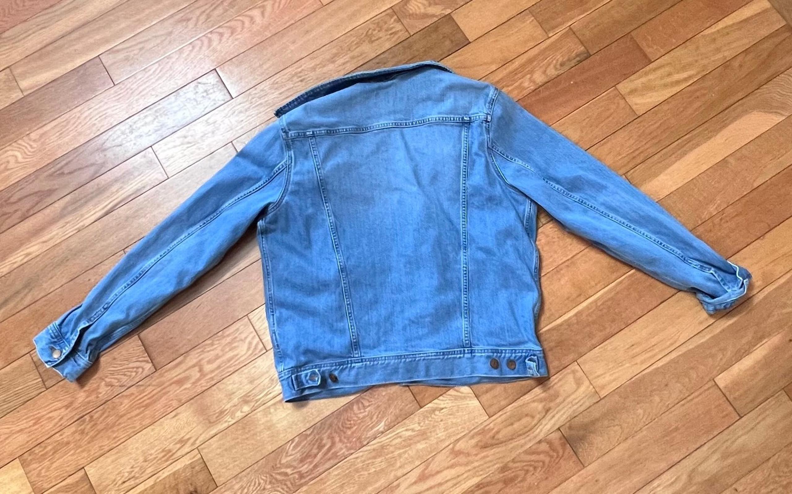J. Crew denim blue jean jacket oversized large women’s coat