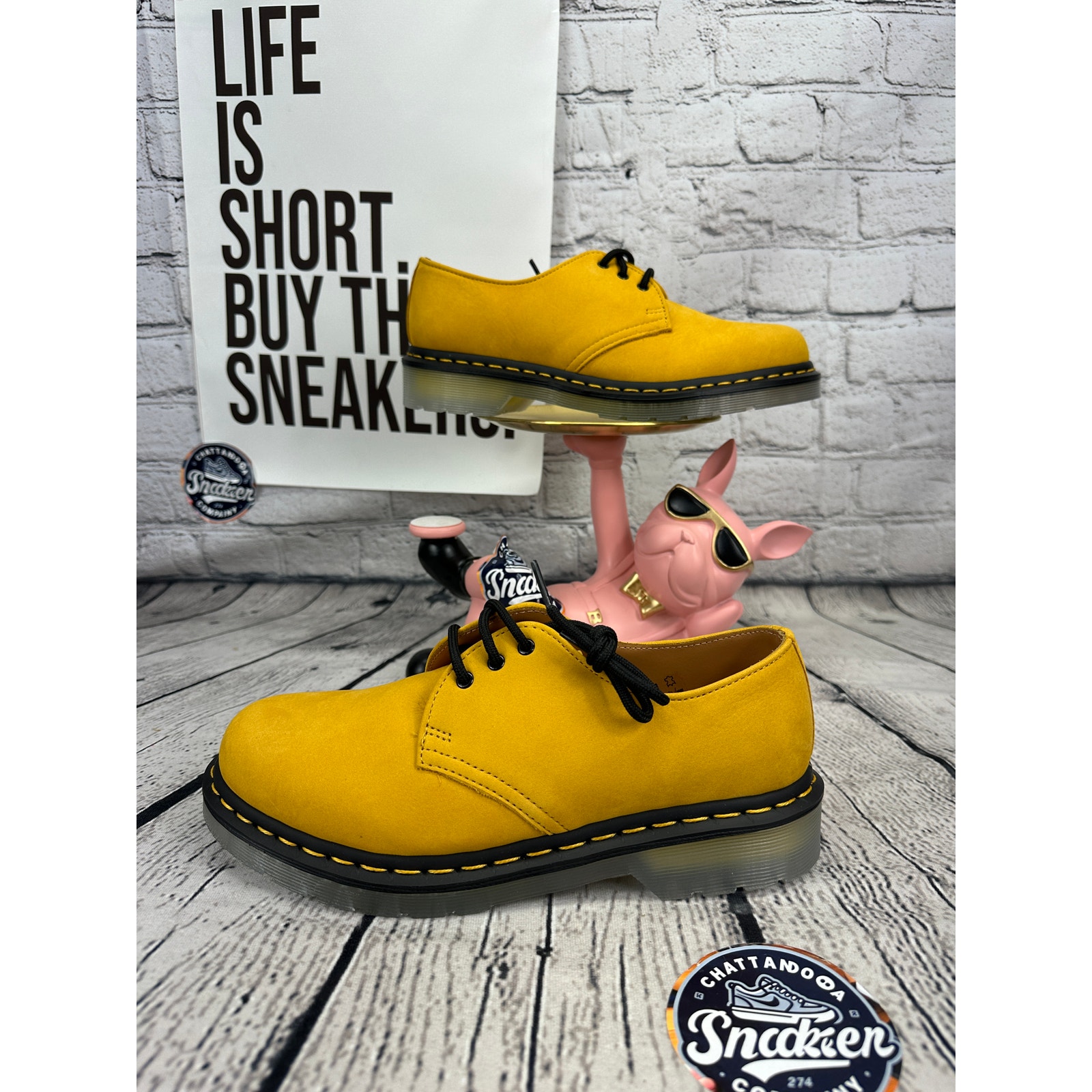 Dr Martens Oxford Shoes 1461 Iced II Yellow Buttersoft Leather Womens 8 Mens 7