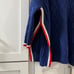 Mersea Sailor Sweater OSFM Mock Neck Lattice Knit Pattern Blue Red White preppy