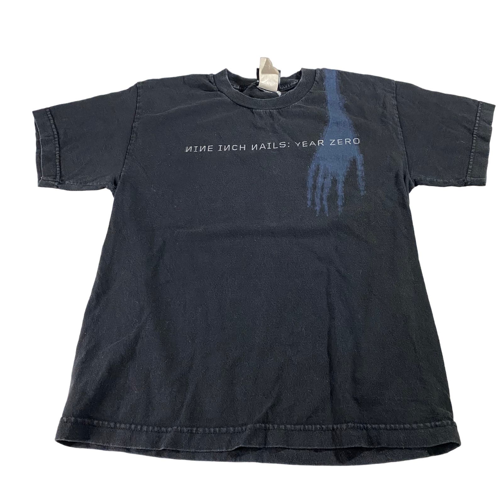 Nine Inch Nails Year Zero Band Tee Shirt Medium Women's Giant Tag y2k