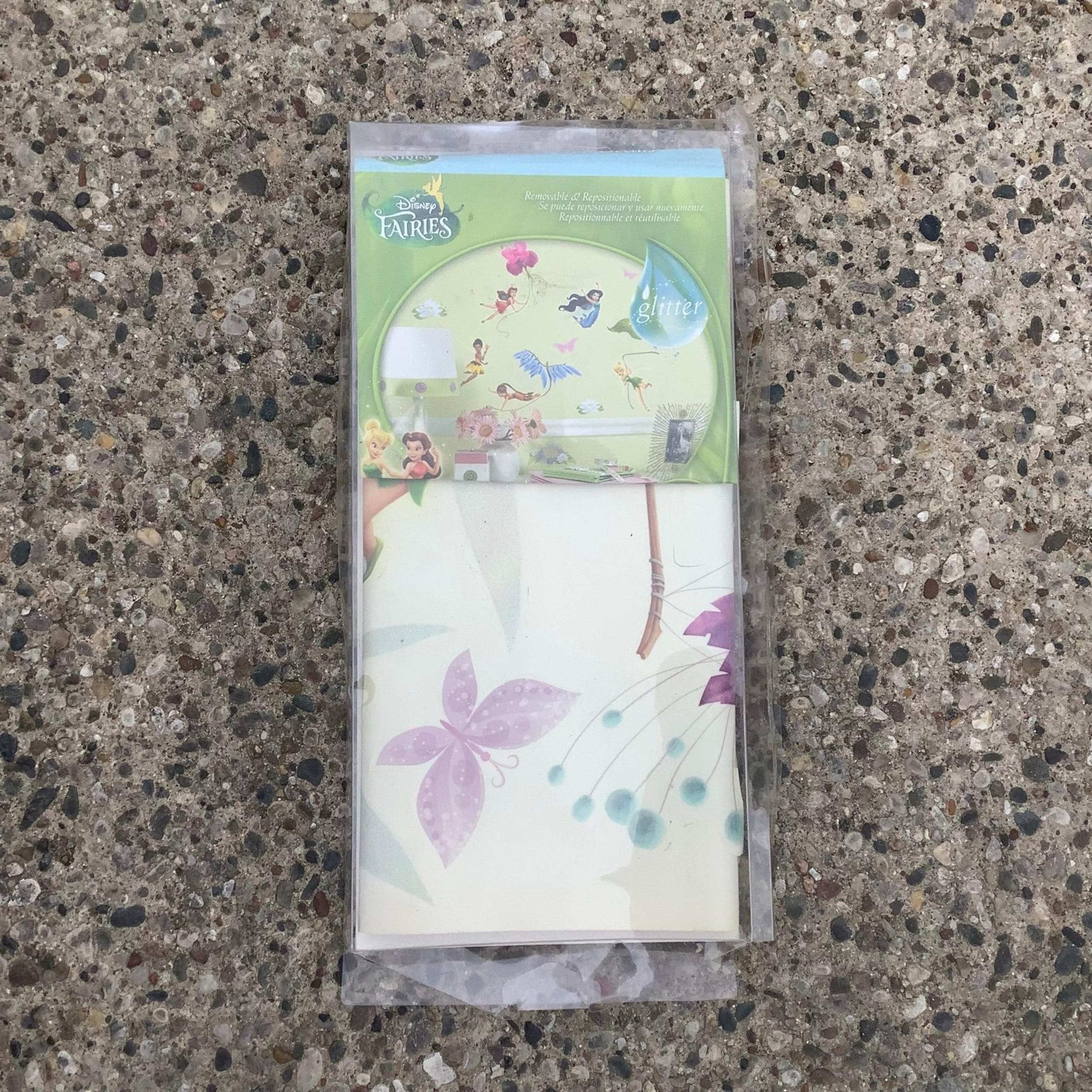 Disney Fairies Tinkerbell Glitter Peel & Stick Wall Decals 30 Pk