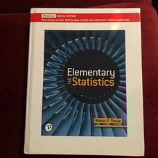 Pearson Elementary Statistics 14th edition Hardcover like new By Mario F.Triola