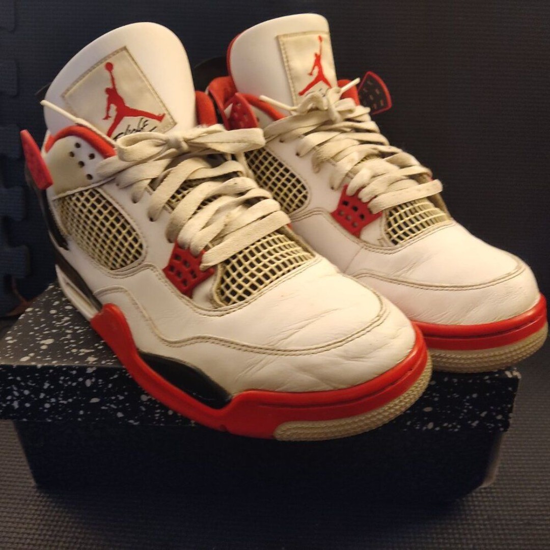 Jordan 4 Retro Fire Red Sneakers Size 12