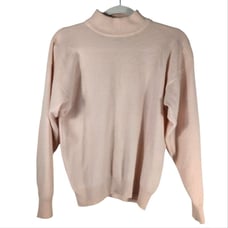 Vintage Charter Club Cashmere Pastel Pink Mock Neck Long Sleeve Sweater Size S