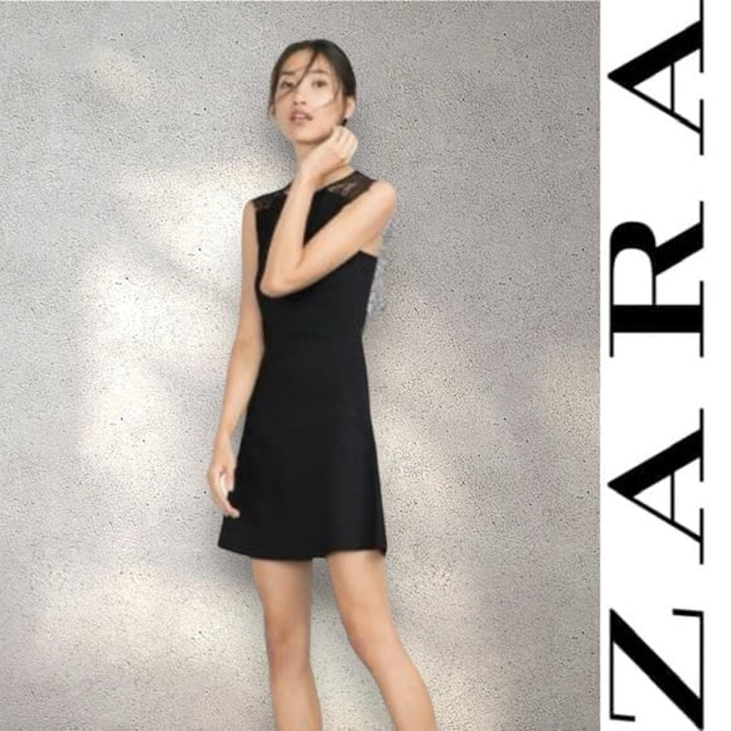 NWOT Zara Black Knit Fit & Flare Dress, Size S, MSRP $45