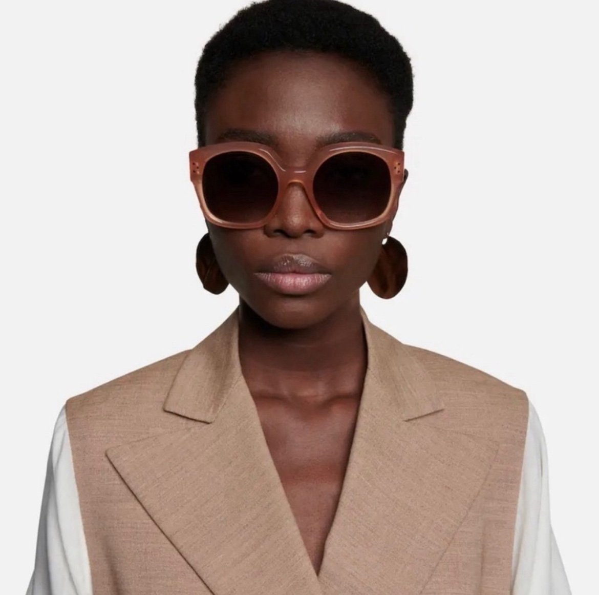 CELINE Bold 3 Dots 55MM Square Sunglasses with case - Like New