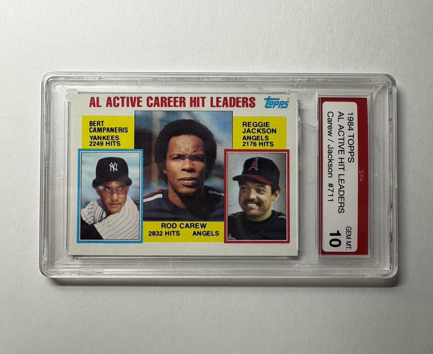 1984 TOPPS #712 A.L. HOME RUN LEADERS GRAIG NETTLES, REGGIE JACKSON, GREG SPA 10