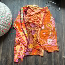 Farm Rio Forest Mixed Scarves MIDI Dress