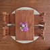 Rustic Wooden Dollhouse Table & Chair Set