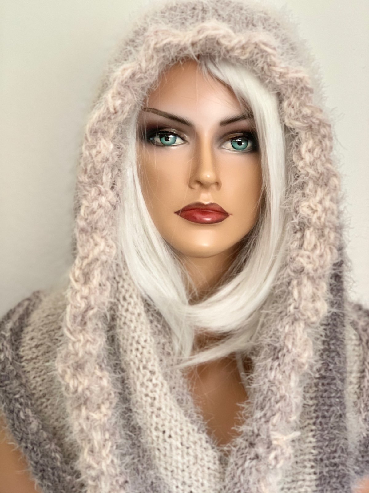 Hand Knits 2 Love Hoodie Cowl Hat Design