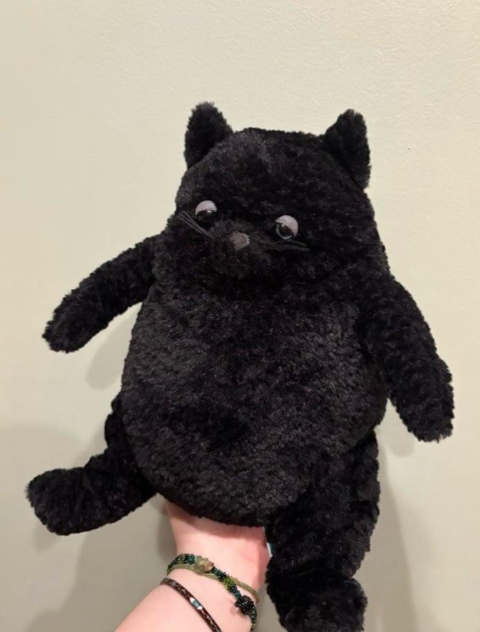Jellycat LARGE Amore Black Cat NWT Retired Grumpy Kitten Plush FAST SHIPPING!