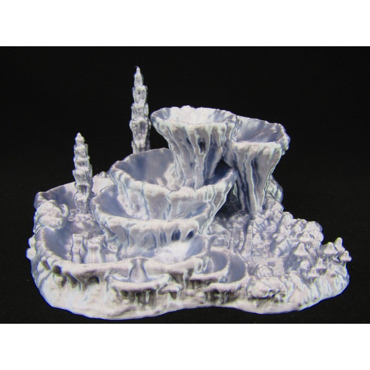 Wet Cavern Cave Mineral Pools Scatter Terrain Scenery 3D Printed Mini Miniature