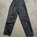 Toffs black leather paper bag pants size 8M