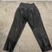 Toffs black leather paper bag pants size 8M