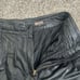 Toffs black leather paper bag pants size 8M